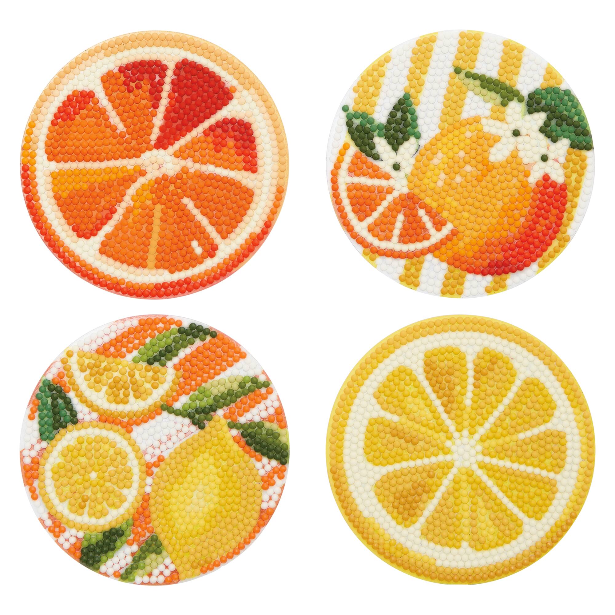Citrus Diamond Art Coaster Kit by Make Market®